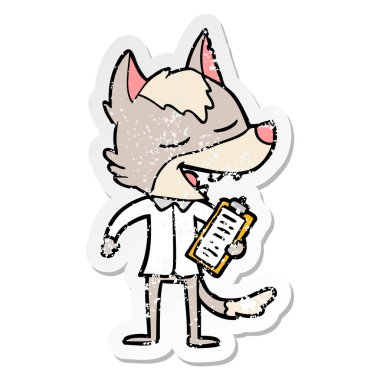 gülüyor karikatür saleman kurt sıkıntılı etiket