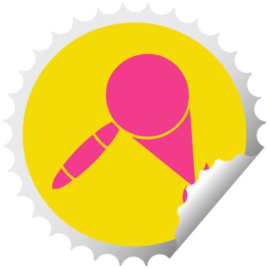 dairesel peeling etiket karikatür Büyüteç