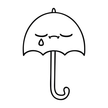 çizim karikatür şemsiye