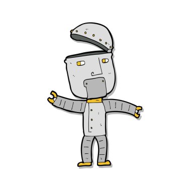 bir karikatür komik robot Sticker