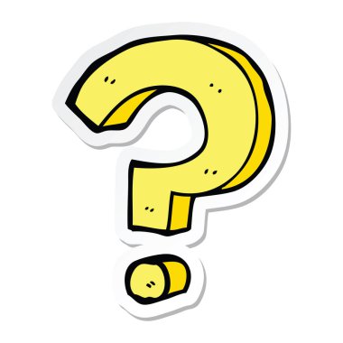 çizgi film soru işareti etiket