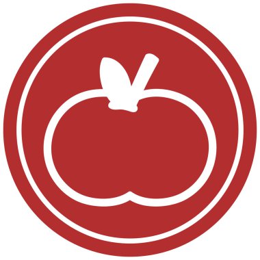 organik elma dairesel simgesi