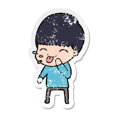 bir mutlu çizgi film çocuk sıkıntılı etiket