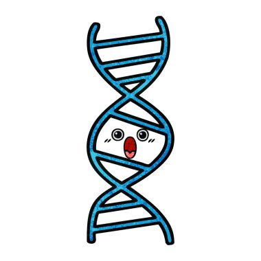 Retro grunge doku karikatür Dna dizisi