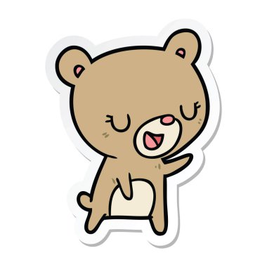 bir çizgi film ayının etiket