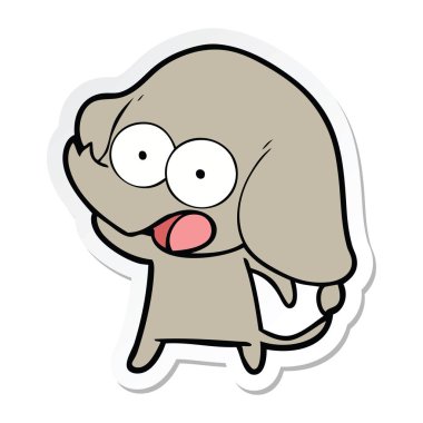 etiket sevimli çizgi fil