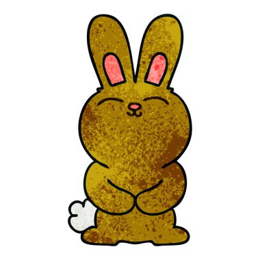 ilginç el karikatür tavşan çekilmiş