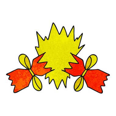 ilginç el çizilmiş karikatür kraker çekti