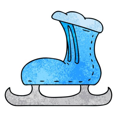 elle çizilmiş bir buz pateni çizme çizgi film doodle dokulu