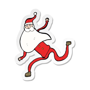 etiket santa çalıştıran bir karikatür