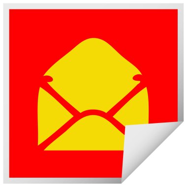 etiket karikatür kağıt zarf peeling Meydanı