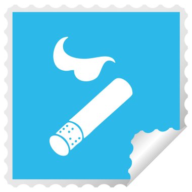 Sigara İçilmeyen etiket karikatür peeling Meydanı