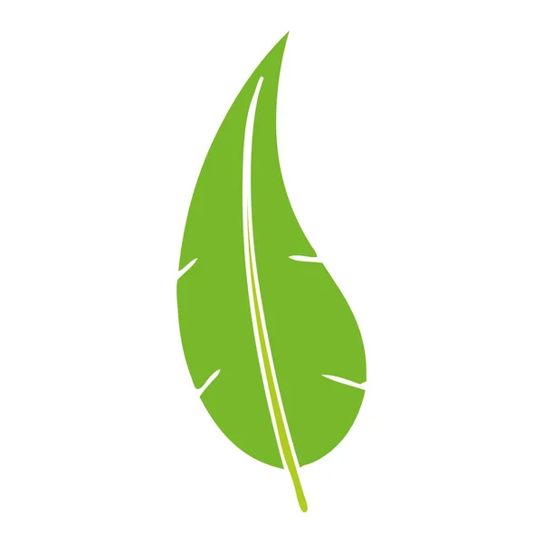 Kreskówka, zielony liść długi — Wektor stockowy