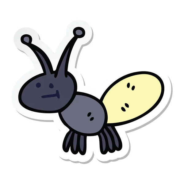 Böllér-ból egy mókás kézzel rajzolt karikatúra könnyű bug — Stock Vector