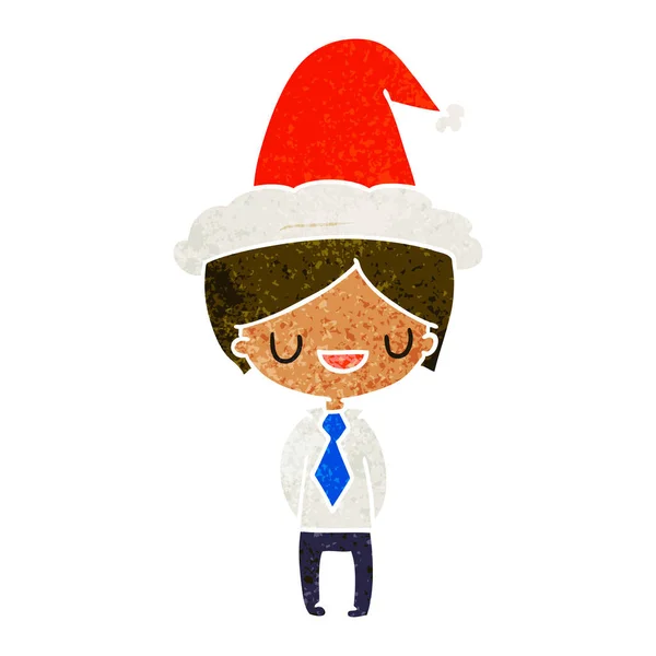 Boże Narodzenie klasyka kreskówka kawaii chłopca — Wektor stockowy