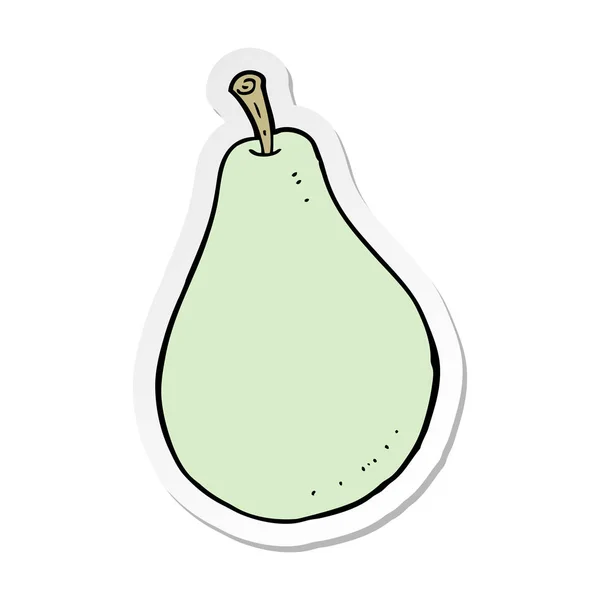 Sticker Voor Een Tekenfilm Pear — Stockvector