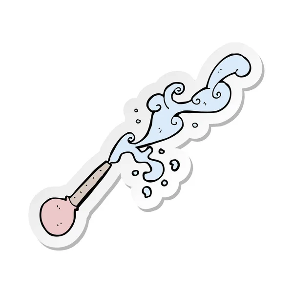 Sticker Van Een Cartoon Squirting Pipet — Stockvector