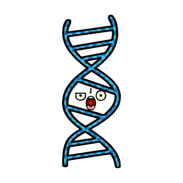 Comic-Stil cartoon dna strand — Stockvektor