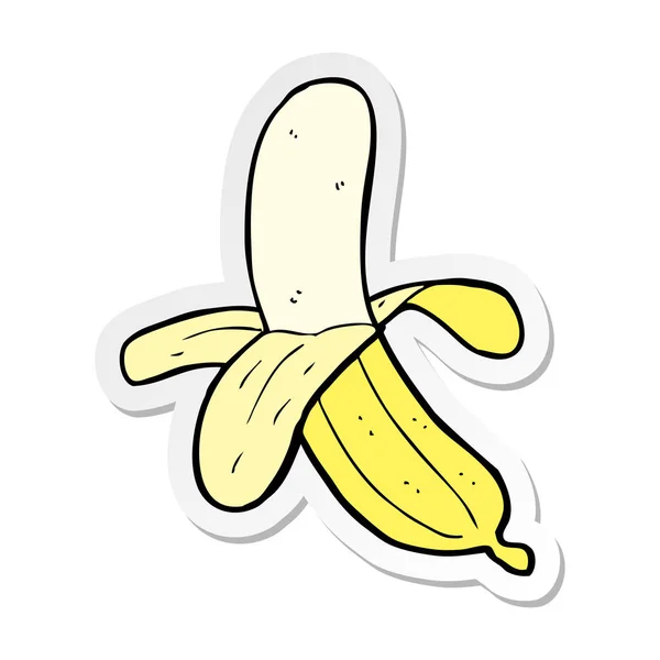 Nálepka karikatura banán — Stockový vektor