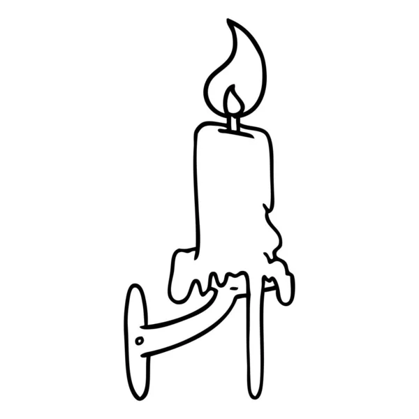 Лінія малювання каракулі свічкової палички — стоковий вектор