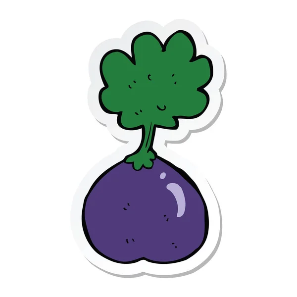 Sticker of a cartoon vegetable — Stock Vector