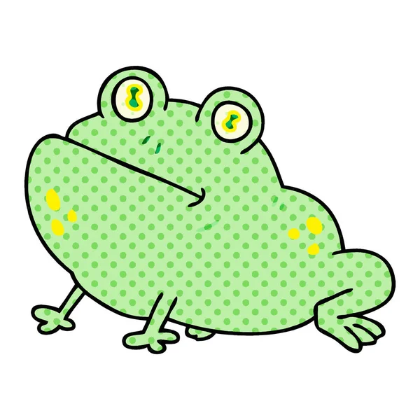 Quirky comic book style cartoon frog — Stock Vector
