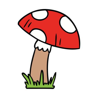 elle çizilmiş karikatür doodle bir kurbağa tabure