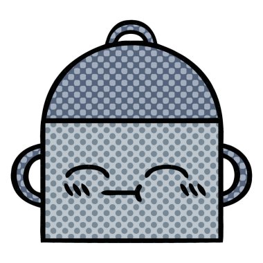 çizgi roman tarzı karikatür bir pişirme tencere