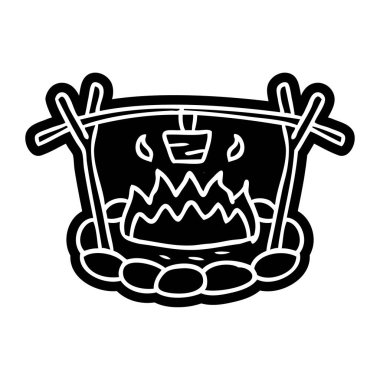 bir kamp çizgi film simgesi