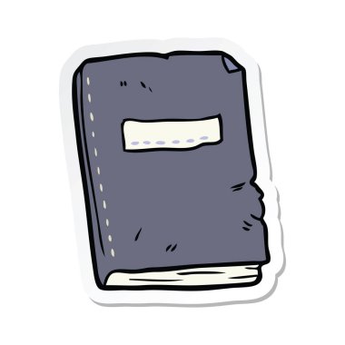 etiket bir karikatür hırpalanmış eski defter