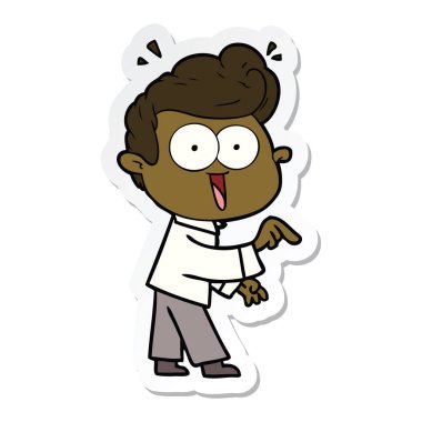 adam sopa bir karikatür heyecanlı