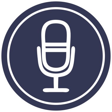 mikrofon kayıt dairesel simgesi