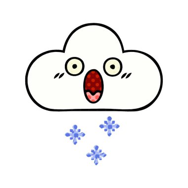 çizgi roman tarzı çizgi film kar bulut