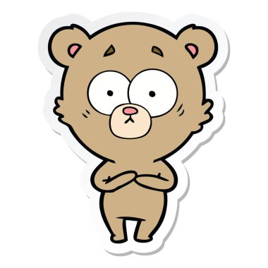 bir sürpriz ayı çizgi film etiketi