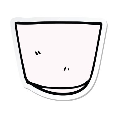 bir çizgi film cam Sticker