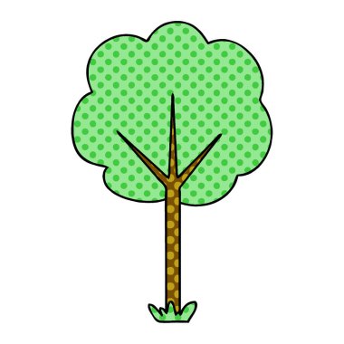 ilginç çizgi roman tarzı çizgi film ağaç