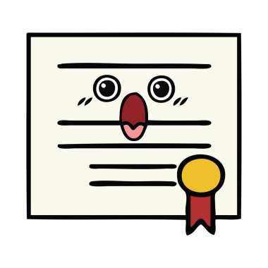 sevimli çizgi Mezuniyet Diploması