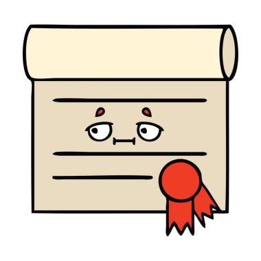 sevimli çizgi sertifika