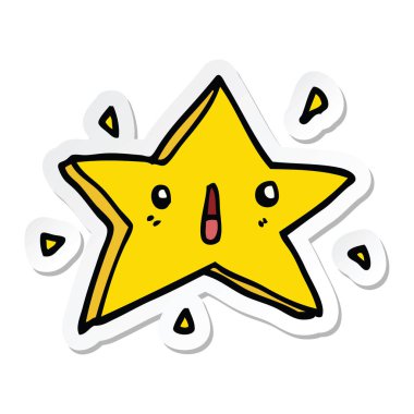 etiket sevimli çizgi yıldız