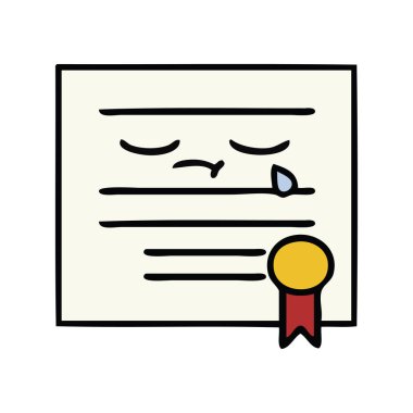 sevimli çizgi Mezuniyet Diploması