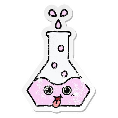 sevimli çizgi bilim kabı sıkıntılı etiket