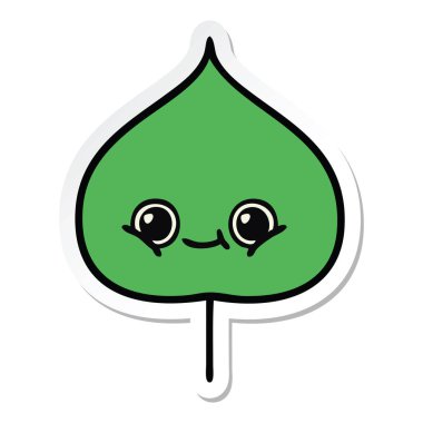 etiket sevimli çizgi ekspresiyon yaprak