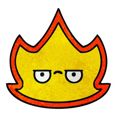 Retro grunge doku karikatür yangın