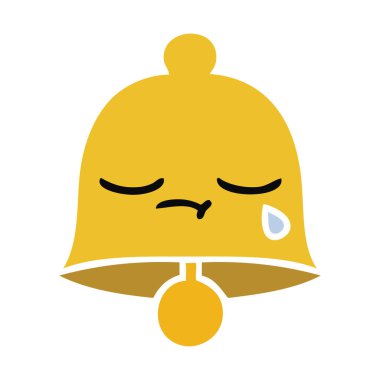 düz renk retro karikatür çan