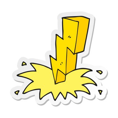 çizgi film şimşek etiketi