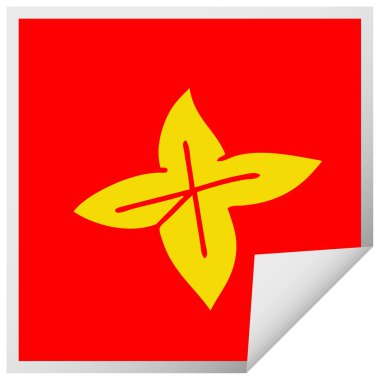 etiket karikatür bir sonbahar yaprak peeling Meydanı