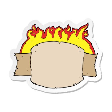 etiket bir karikatür kaydırma Banner