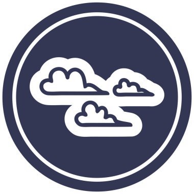Hava bulut dairesel simgesi simgesi