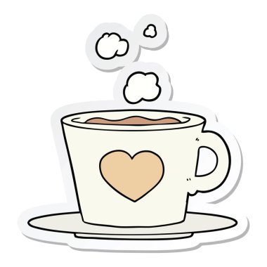 etiket, bir kahve güzel bir fincan