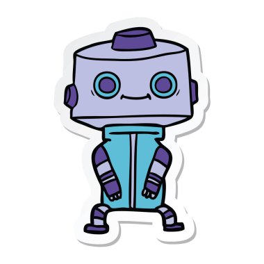 bir çizgi film robot Sticker